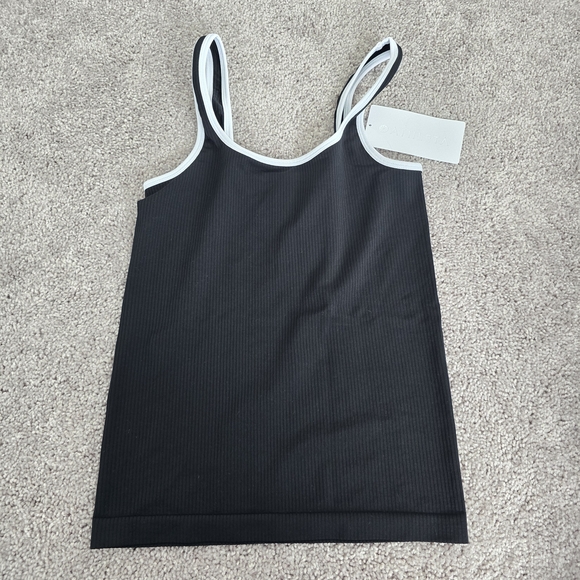 Black Ribbed Tank Top - Picture 1 of 4